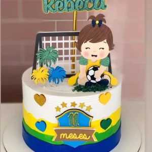 Topo de Bolo Copa do Mundo Menina Studio