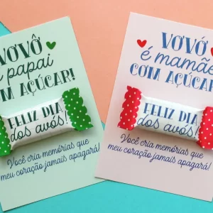 Arquivo Cartão com Bala Avós Studio e Png