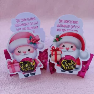 Arquivo Porta Bombom Papei Noel Png e Dxf