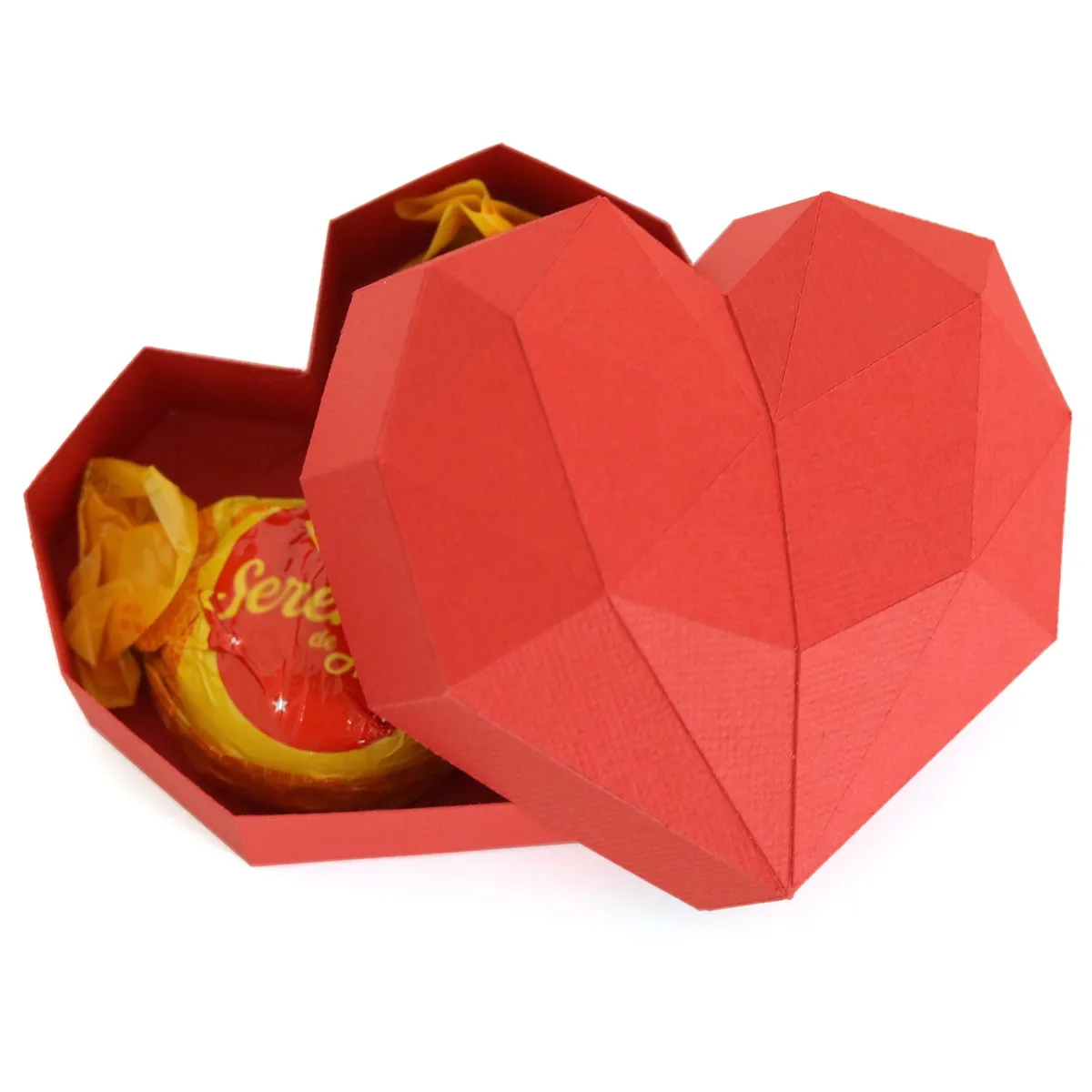 Arquivo de Corte Caixa Mini Coração Low Poly